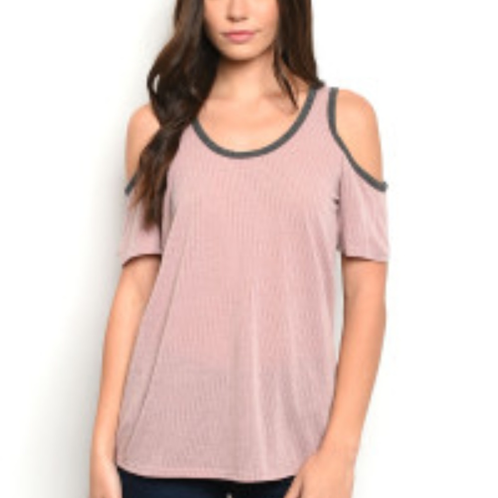 Blush Cold Shoulder Top